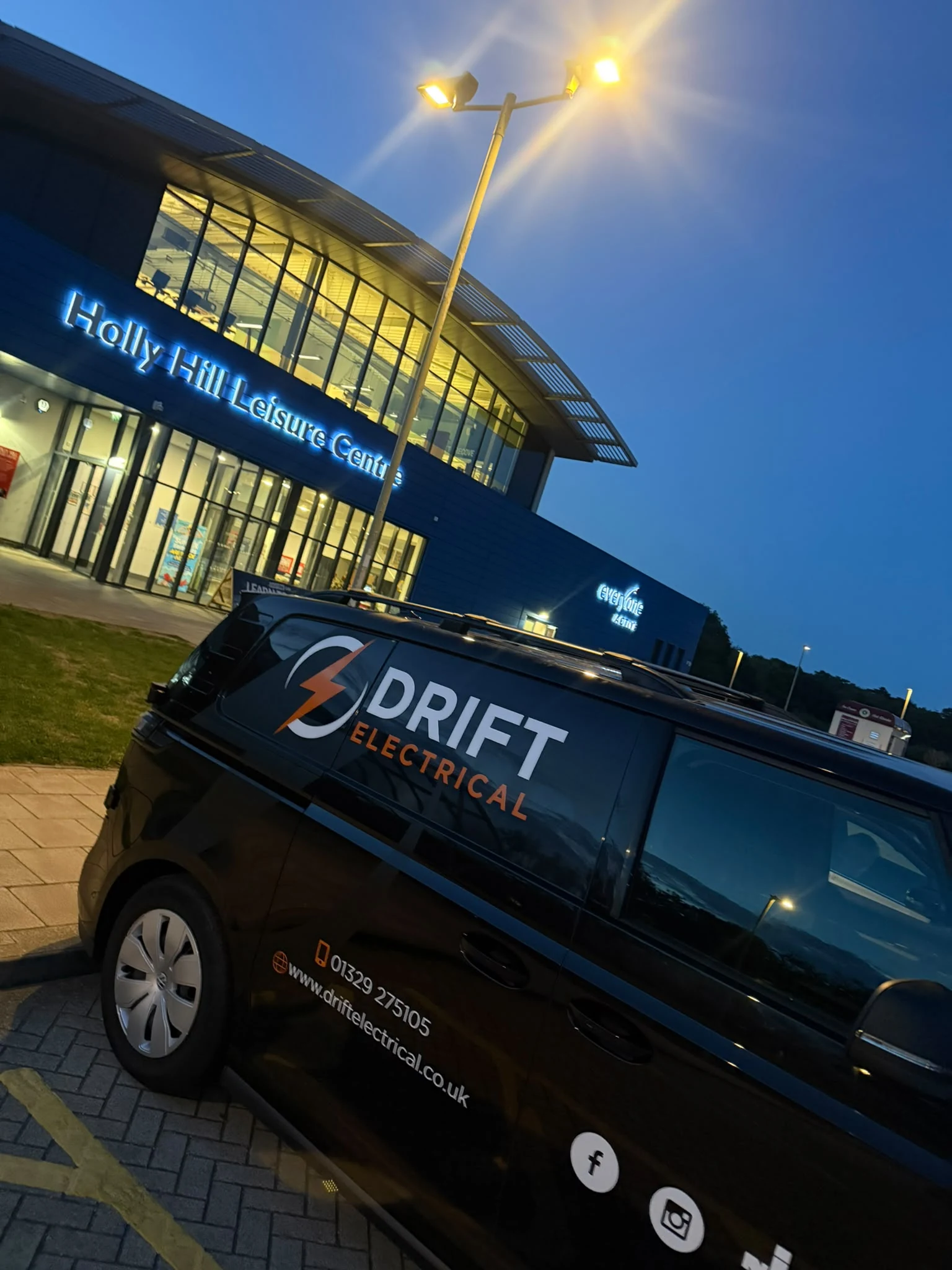 Drift Electrical van at Holly Hill Leisure Centre